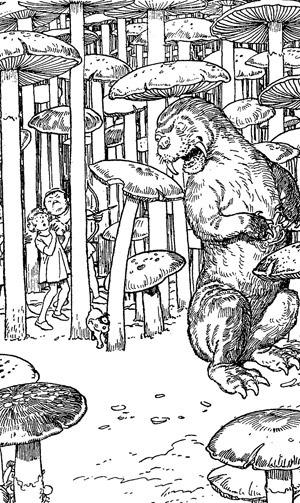 La caverna de las setas, ilustración del libro.l