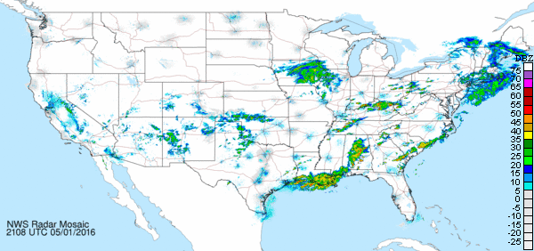 Radar Meteorológico en vivo de Estados Unidos