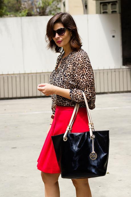 Mis Looks:  De rojo y animal print