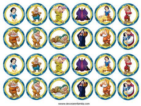 Descargables para organizar una fiesta de Blancanieves en casa