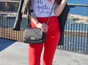 Look años pantalón cigarette camiseta budupi