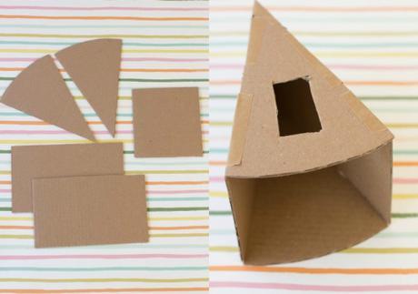 DIY piñata con forma de pastel de cumpleaños