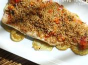 TRUCHA HORNO COSTRA VERDURAS PARMESANO (Delicia huerto)