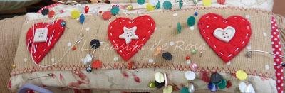 Costurero de tela y alfiletero