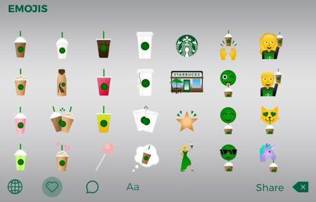 Starbucks lanza su propio teclado emoji