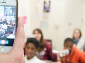 Toma #exámenes móvil estudiantes foto.