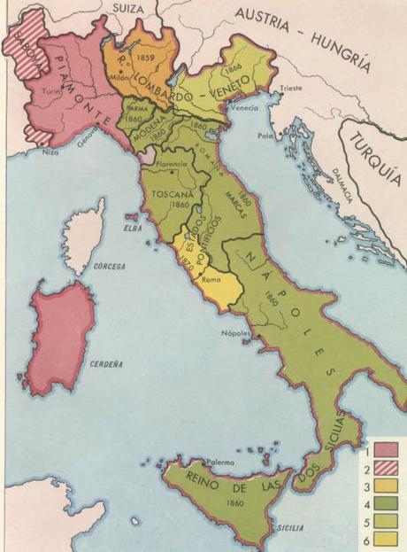 UNIFICACIÓN ITALIANA: ANEXIÓN DE LOMBARDÍA Y TERRITORIOS DE ITALIA CENTRAL