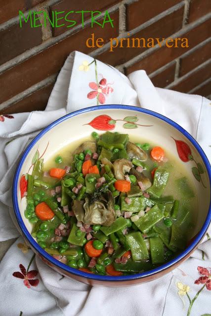 Menestra de primavera,menestra de verduras