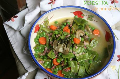 Menestra de primavera,menestra de verduras
