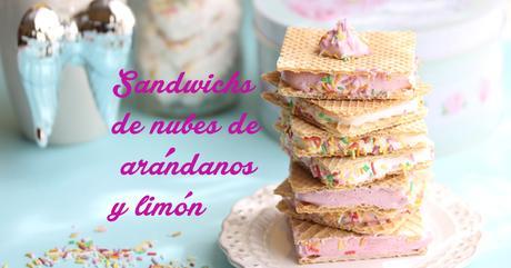 Sándwich de nubes de arándanos y limón Sándwich de nubes de arándanos y limón