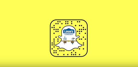 Estrategia creativa de Lowes en Snapchat