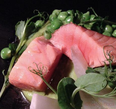 salmon guisantes del maresme hinojo pla bacoyboca