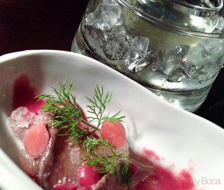gazpacho en granizado con anchoas y encurtidos pla bacoyboca