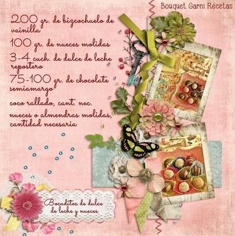 Bocaditos de dulce de leche y nueces Bocaditos de dulce de leche y nueces