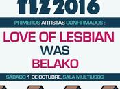 2016 tendrá Love Lesbian, Belako