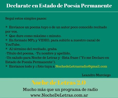 Nos declaramos en Estado de Poesía Permanente