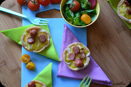 MINI QUICHES DE SALCHICHAS DE PAVO