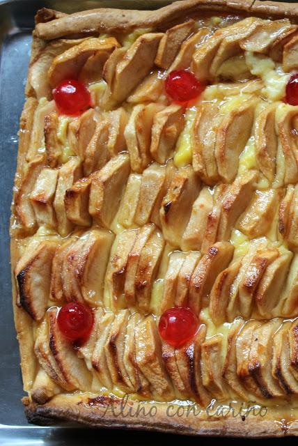 TARTA DE MANZANA Y CREMA PASTELERA