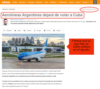 Aerolíneas Argentinas deja de volar a Cuba: insólita medida comercial con tufillo político