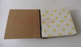 Mini álbum con encuadernación de ojal