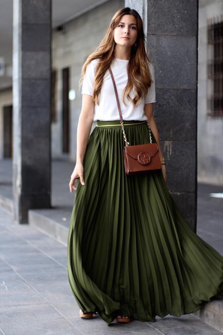 Khaki Maxi Skirt