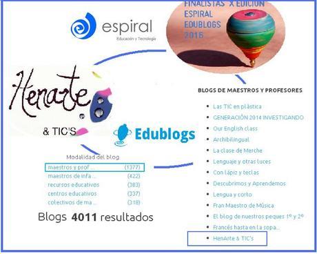 X Premio Espiral Edublog ¡¡Somos finalistas!!