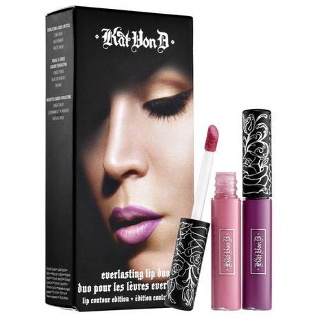 Nuevos sets de mini tallas de SEPHORA que debes aprovechar. Kat-Von-D-Everlasting-Lip-Duo-Lip-Contour-Edition