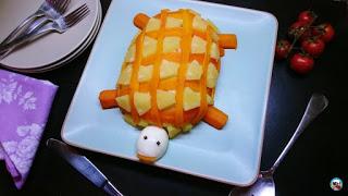 Pastel tortuga de ensaladilla