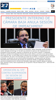Ultima hora: Brasil, anulada tramitación del proceso de impeachment por el Presidente interino de la Cámara de Diputados