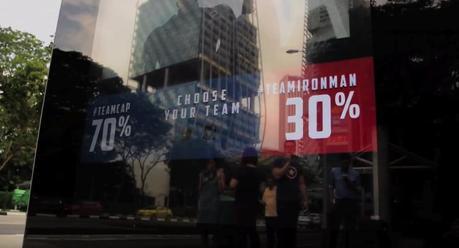 Mupis interactivos para promocionar la película “Capitán América: Civil War”