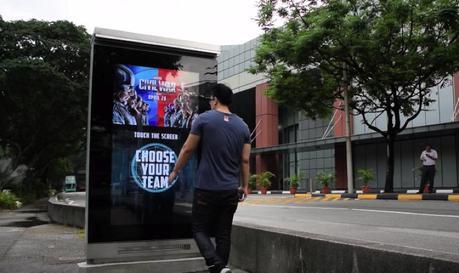 Mupis interactivos para promocionar la película “Capitán América: Civil War”