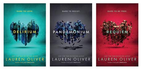 The Delirium series by Lauren Oliver - new 2016 package design