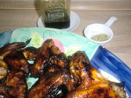 Alitas asadas con miel y limón