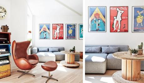 sillas Tolix mercados de pulgas Estilo urbano e industrial estilo industrial nórdico distribución diáfana decoración loft piso decoración copenhague blog decoración nórdica 