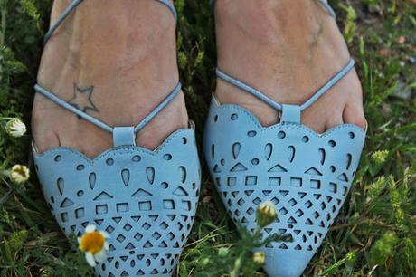 Bailarinas acordonadas celestes