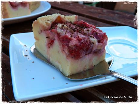Pastel de fresas microondas