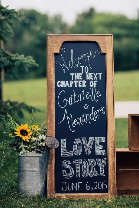 Shabby chic wedding signage | Addison Jones Photography: 