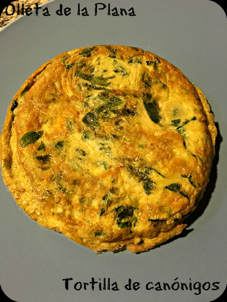 TORTILLA DE CANÓNIGOS (sin lactosa y  bajo en fructosa )