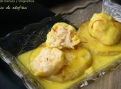 Albóndigas merluza langostinos salsa azafrán