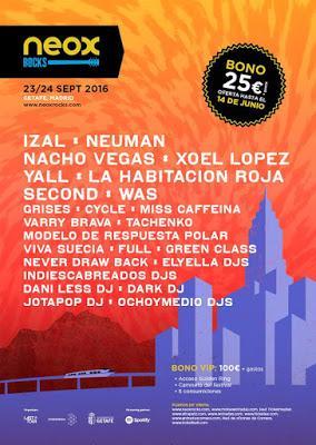 Neox Rocks Festival 2016 Amplia su Cartel