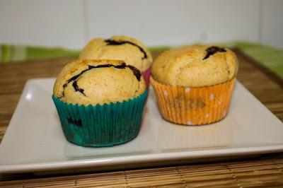 Magdalenas con chocolate