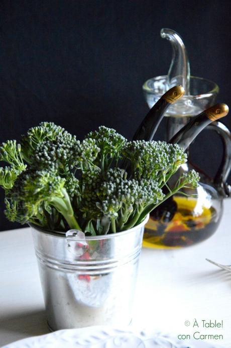 Salmonetes con Bimi a la Vinagreta de Fresas