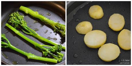 Salmonetes con Bimi a la Vinagreta de Fresas