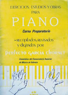 Perfecto García Chornet - Ejercicios, Estudios y obras para Piano - Curso Preparatorio (1º LOGSE)