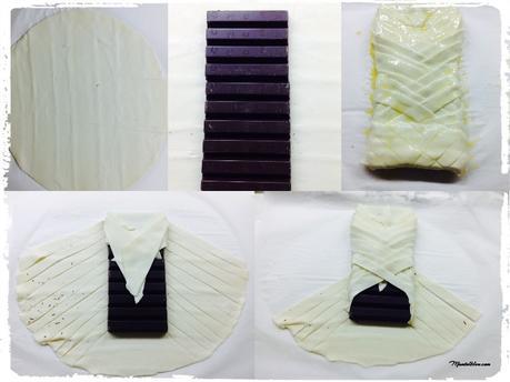 Trenza crujiente con chocolate Trenza crujiente de chocolate elaboración_Fotor