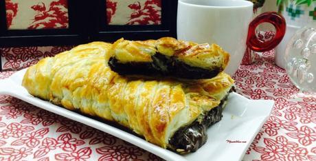 Trenza crujiente con chocolate