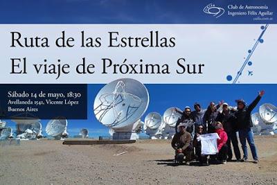 Agenda: “Ruta de las estrellas: el viaje de Próxima Sur”