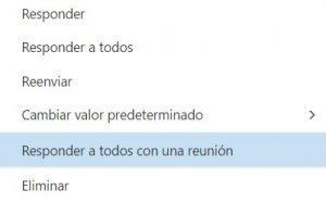 programar una reunion mediante una respuesta