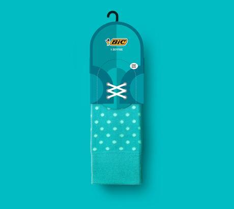 BIC estrena un packaging genial para su línea de calcetines