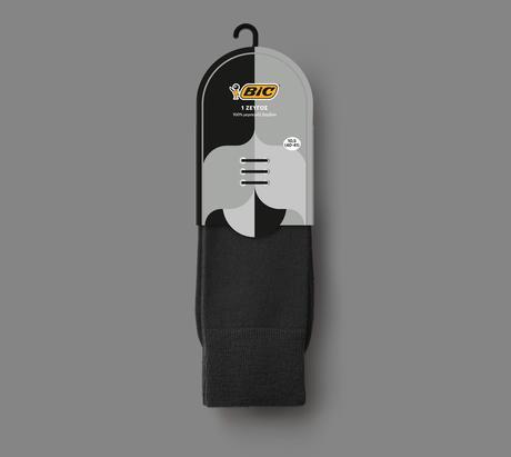 BIC estrena un packaging genial para su línea de calcetines